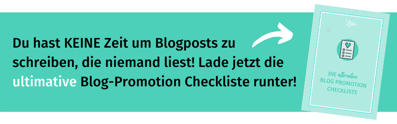 Blog Promotion Checkliste